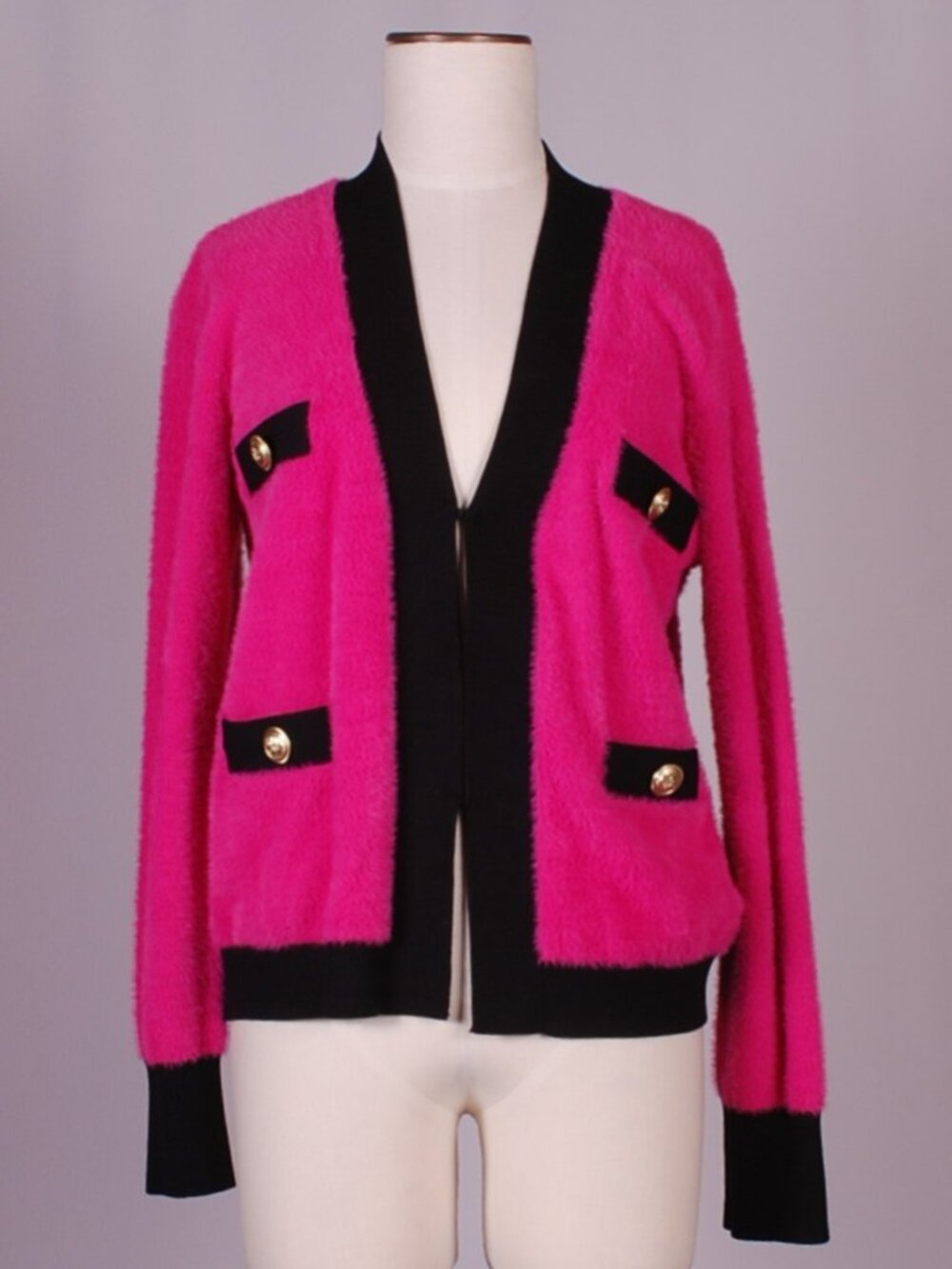 EUC Elliott Warren Fuzzy Cardigan Sweater, Sz - M